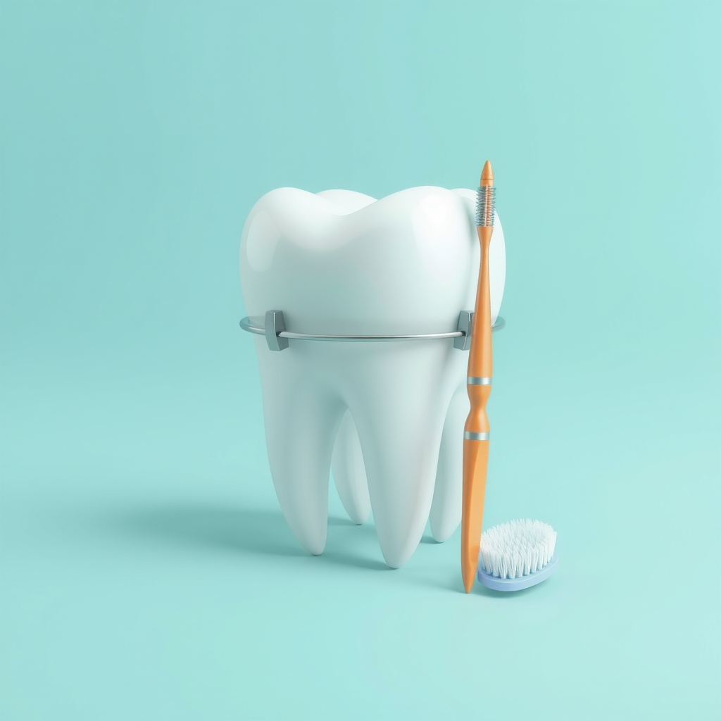 Illustration: How to Clean Teeth Properly With Braces or Clear Aligners